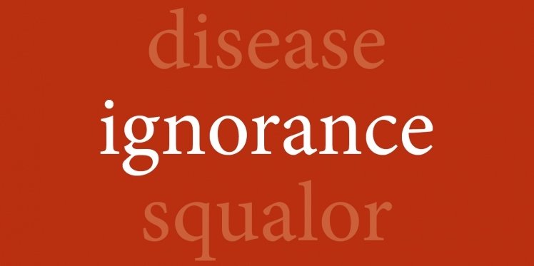 This meme speaks for itself. It makes clear that there is a relationship between disease and squalor; a relationship between disease and ignorance; and a relationship between ignorance and squalor. IYO, what are these relationships? Comment in your replies.